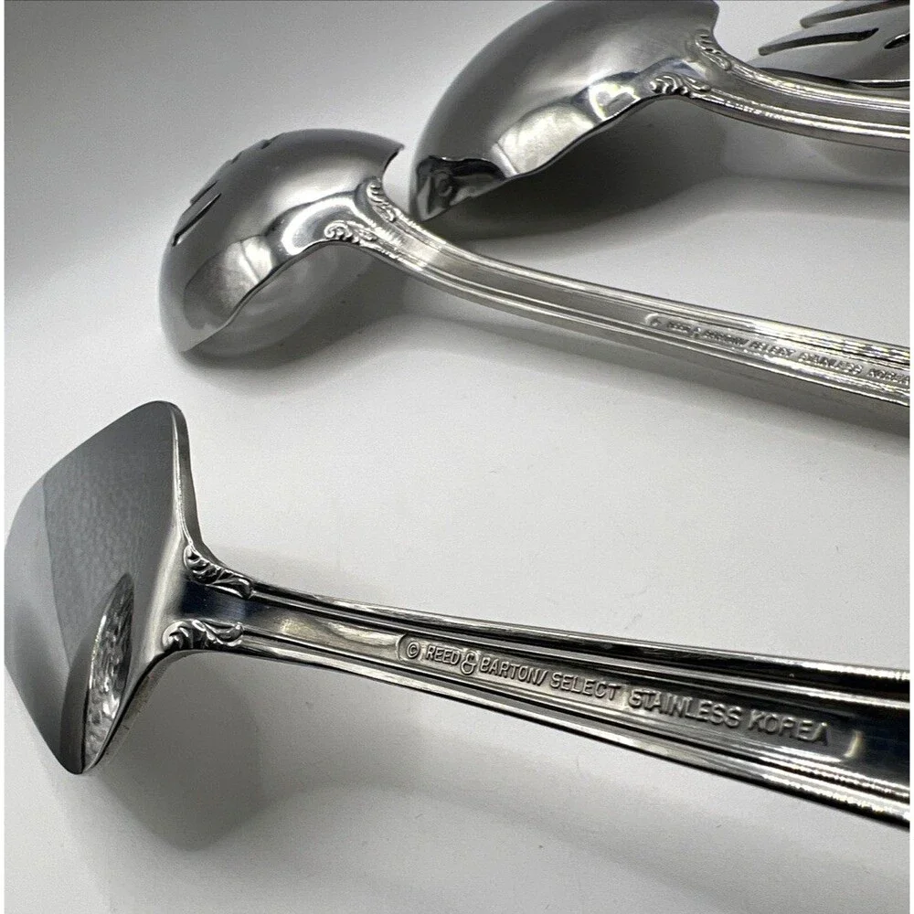 5 Pc Serving Set Reed Barton Select Serving Stainless Korea Cutlery Flatware